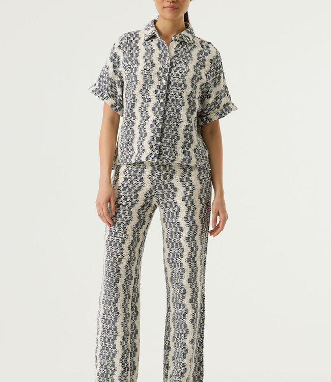 GARCIA Hemd SUMMER PRINT GARCIA ECRU BLUE