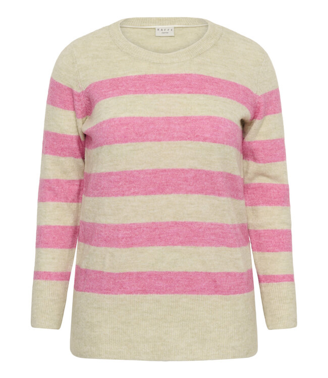 KAFFE CURVE Pull NIELA STRIPED KAFFE CURVE FEATHER GRAY 108950