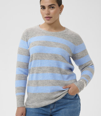 KAFFE CURVE Pull NIELA STRIPED KAFFE CURVE LIGHT GREY 108948