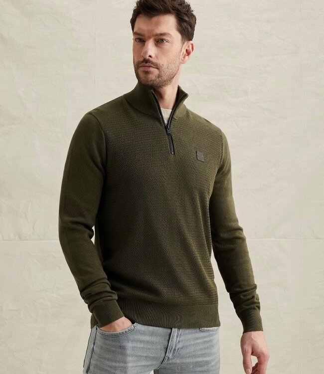 PME LEGEND Jas HALF ZIP COTTON MODAL PME LEGEND IVY GREEN
