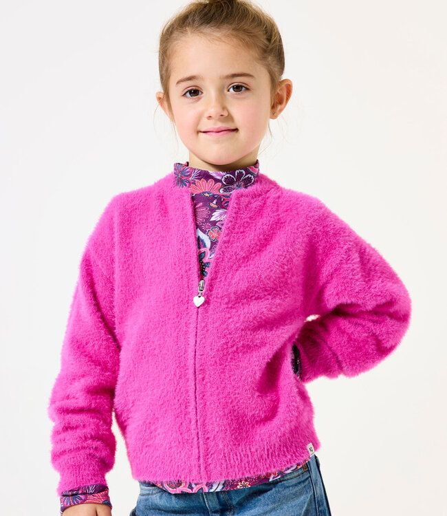 GARCIA Gilet FLUFFY GARCIA MINI GIRLS ROSE VIOLET
