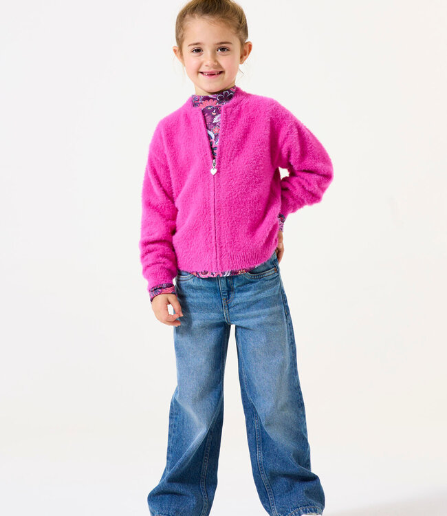 GARCIA Gilet FLUFFY GARCIA MINI GIRLS ROSE VIOLET