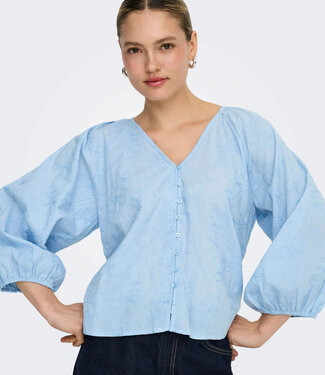 ONLY Blouse ZION V-NECK ONLY SOFT CHAMBRAY