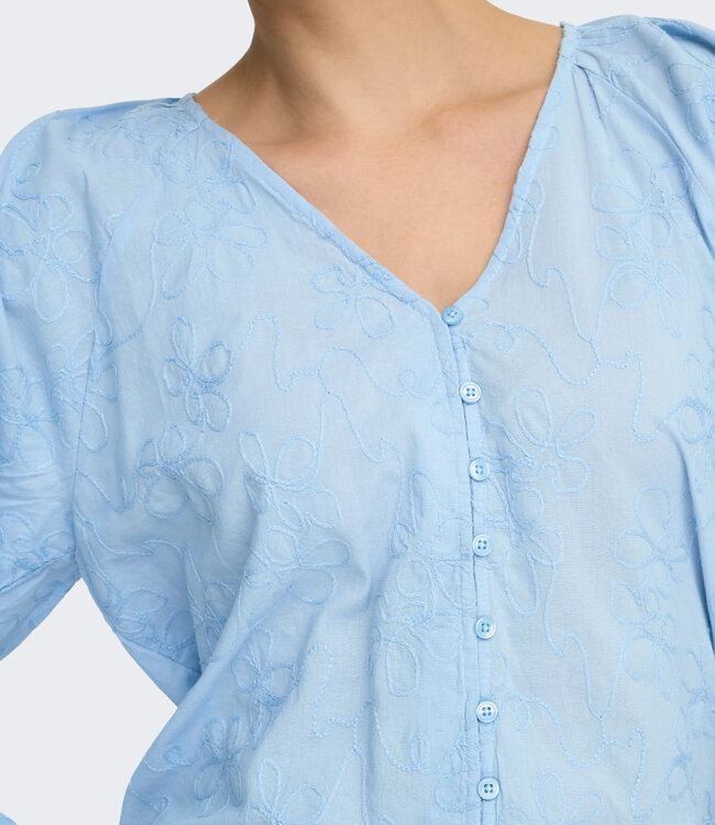 ONLY Blouse ZION V-NECK ONLY SOFT CHAMBRAY