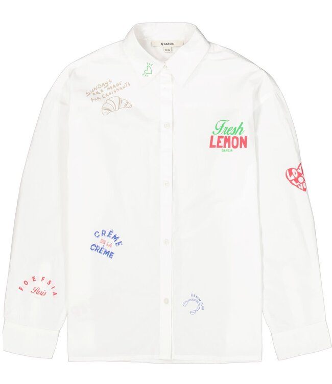 GARCIA Hemd PATCH GARCIA GIRLS WHITE