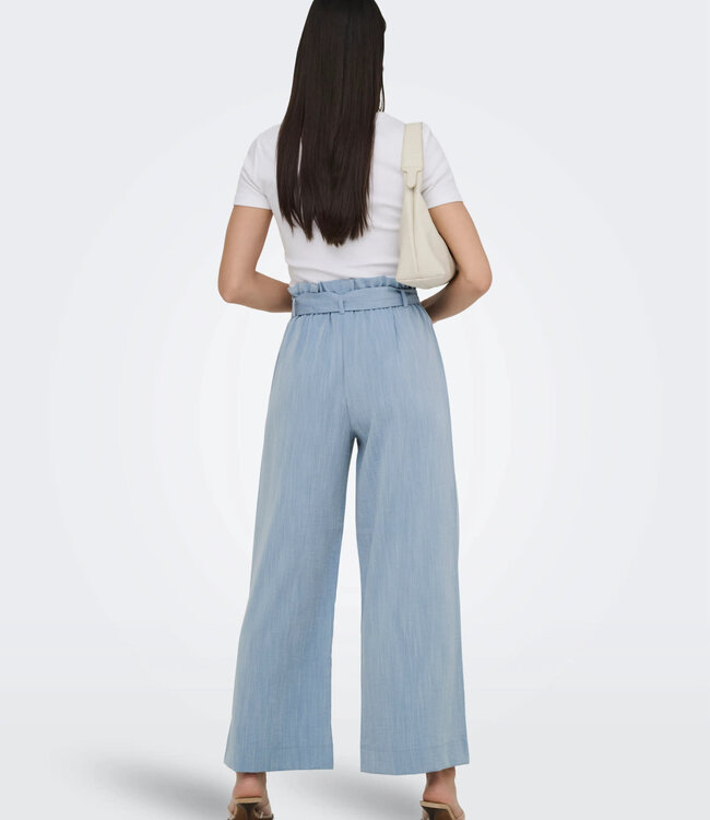 ONLY Broek MARSA SOLID PAPERBAG ONLY FADED DENIM