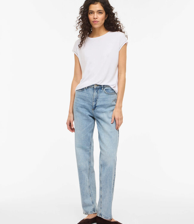 VILA T-Shirt  MODALA O-NECK VILA OPTICAL SNOW