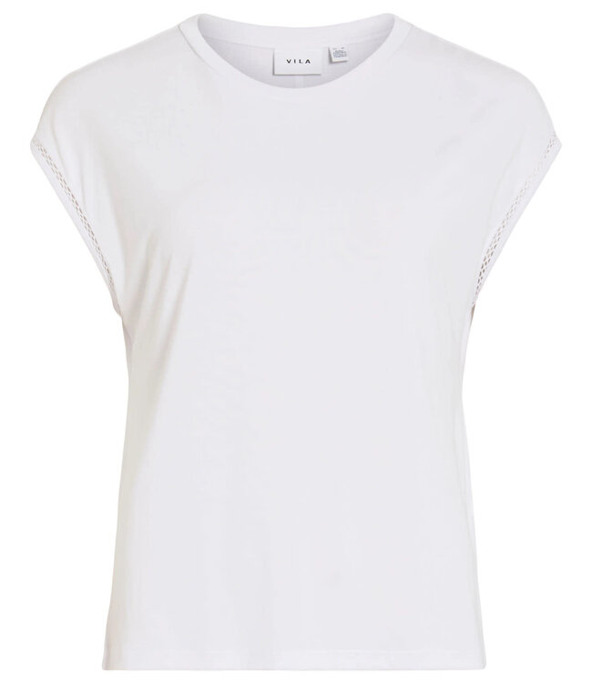 VILA T-Shirt  MODALA O-NECK VILA OPTICAL SNOW