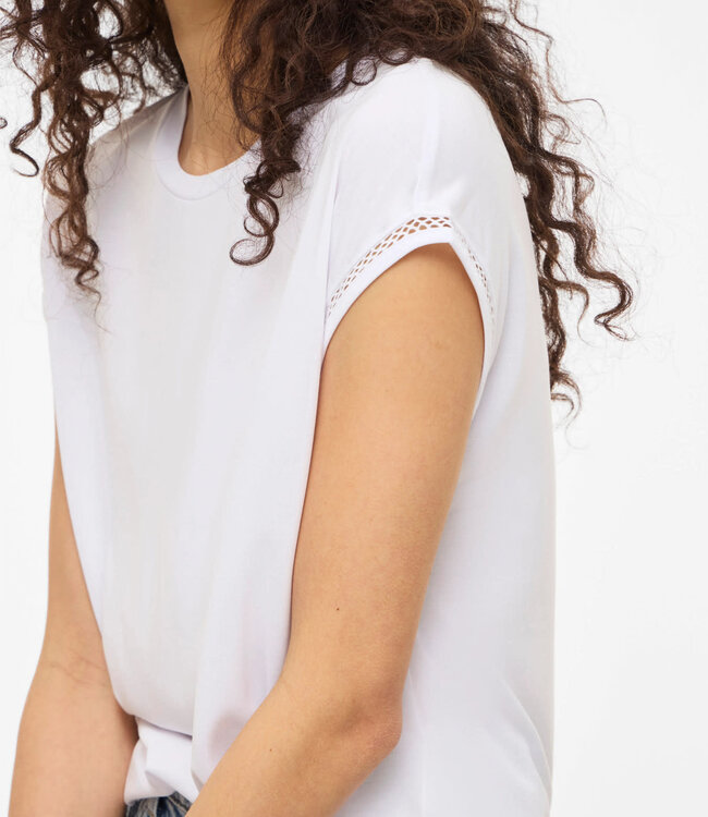 VILA T-Shirt  MODALA O-NECK VILA OPTICAL SNOW