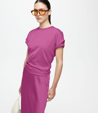 VILA T-Shirt ELLETTE SATIN O-NECK VILA FIJI FLOWER