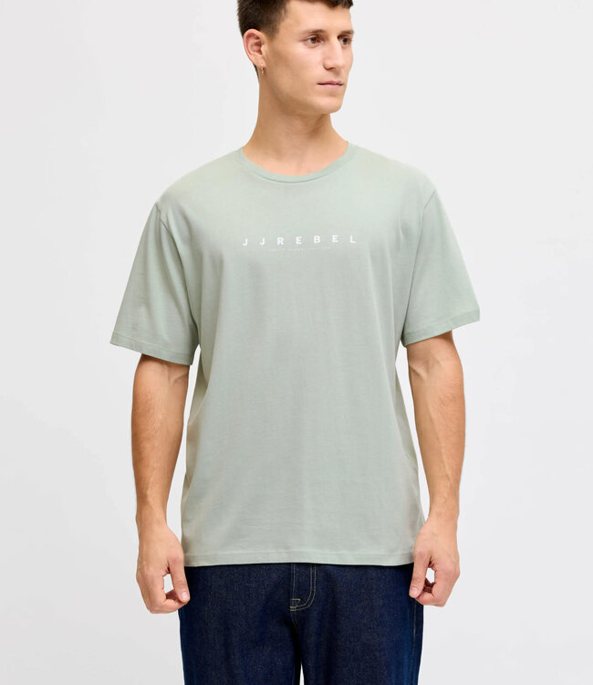 JJ REBEL T-Shirt ROCKY LOGO JJ REBEL AQUA GRAY