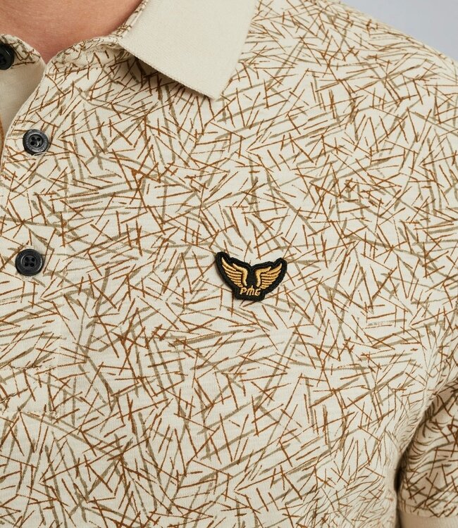 PME LEGEND Polo SLUB JERSEY AOP PME LEGEND BIRCH