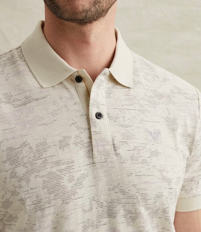 PME LEGEND Polo SLUB JERSEY PME LEGEND BONE WHITE
