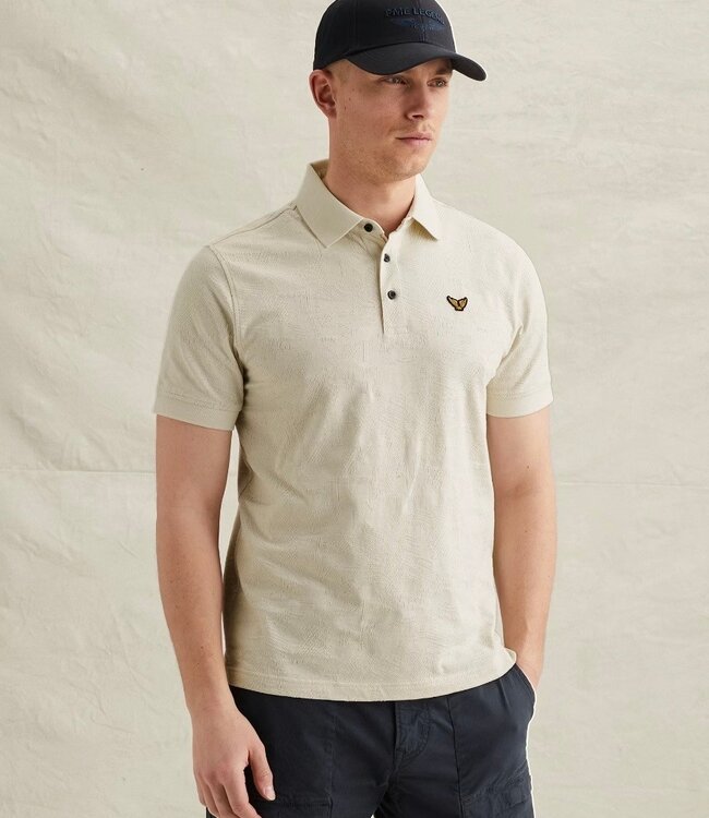 PME LEGEND Polo JACQUARD JERSEY PME LEGEND BONE WHITE