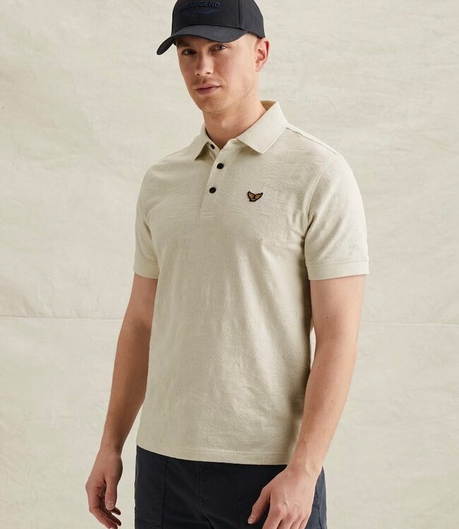 PME LEGEND Polo JACQUARD JERSEY PME LEGEND BONE WHITE
