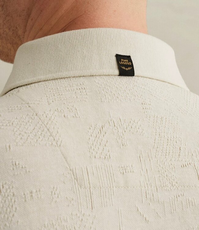 PME LEGEND Polo JACQUARD JERSEY PME LEGEND BONE WHITE