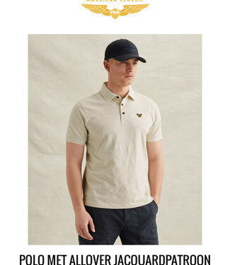 PME LEGEND Polo JACQUARD JERSEY PME LEGEND BONE WHITE