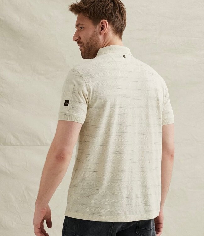 PME LEGEND Polo INJECTED POPCORN PIQUE PME LEGEND BONE WHITE