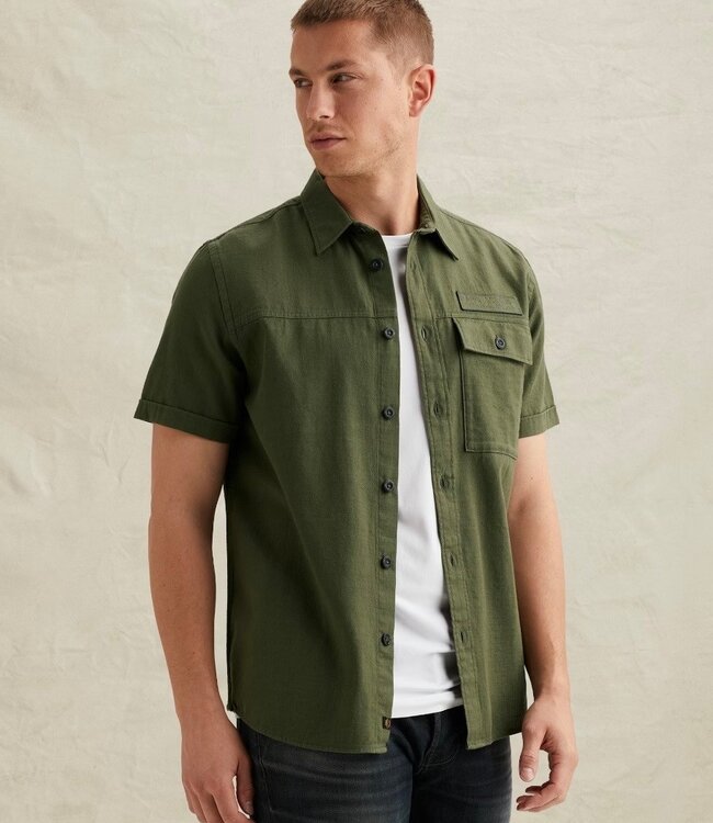 PME LEGEND Hemd SHORT SLEEVE SLUB PME LEGEND THYME