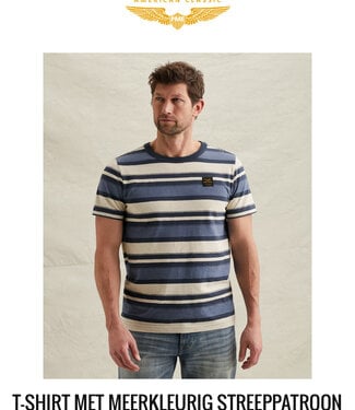 PME LEGEND T-Shirt STRIPED JERSEY PME LEGEND BIJOU BLUE