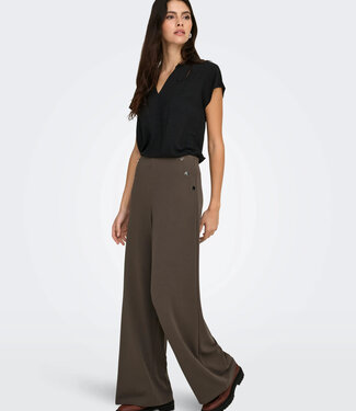 JDY Broek GEGGO BUTTON JDY CHOCOLATE BROWN