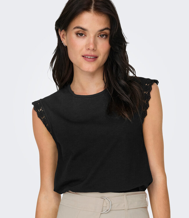 JDY Top SALVA CROCHET JDY BLACK