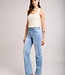 TOXIK3 Broek JEANS STRAIGHT FIT TOXIK3 BLOEMEN EN STRASS Z038