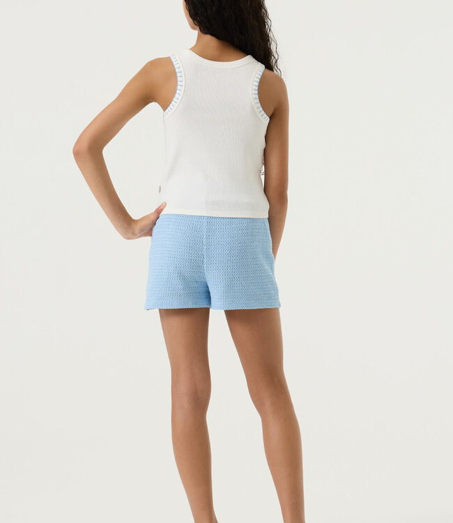 GARCIA Topje  BORDUUR BLAUW GARCIA GIRLS WIT