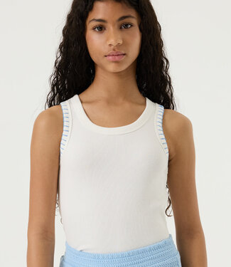 GARCIA Topje  BORDUUR BLAUW GARCIA GIRLS WIT