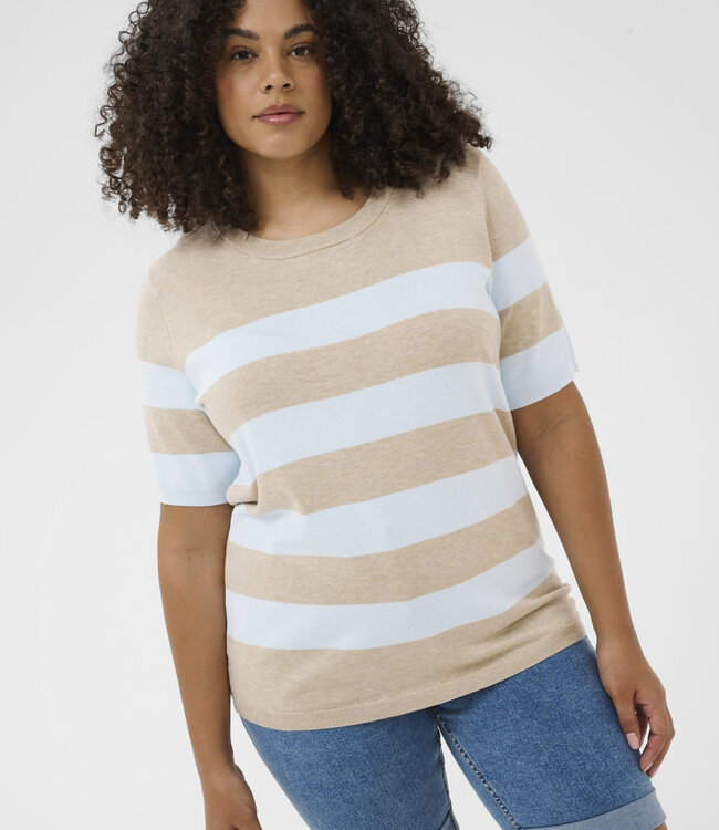 KAFFE CURVE Pull LIZZY STRIPED KAFFE CURVE FEATHER 109210