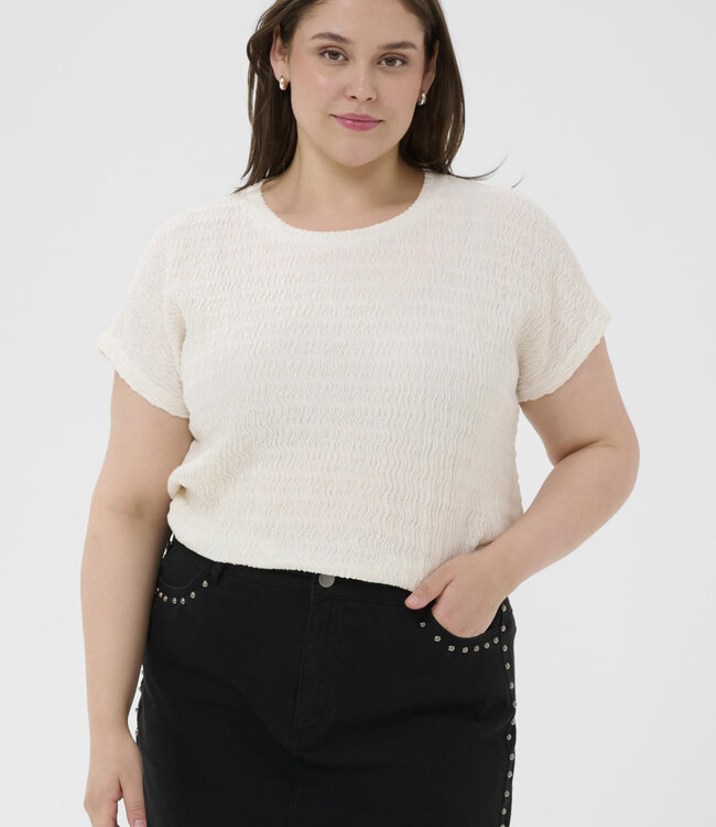 KAFFE CURVE Blouse FELICE KAFFE CURVE CHALK 110602