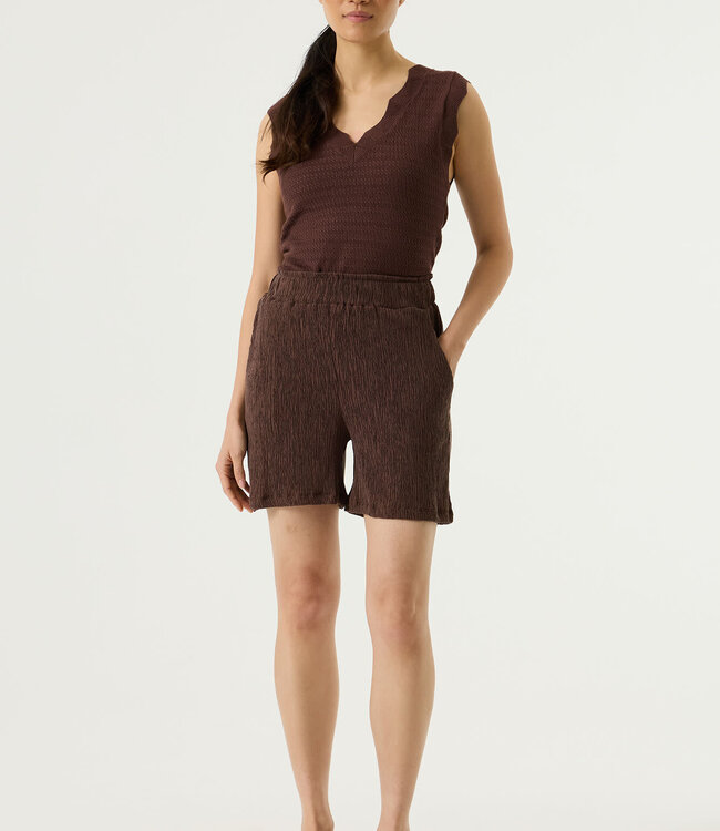 GARCIA Top GEHAAKT GARCIA DAMES EARTH BROWN