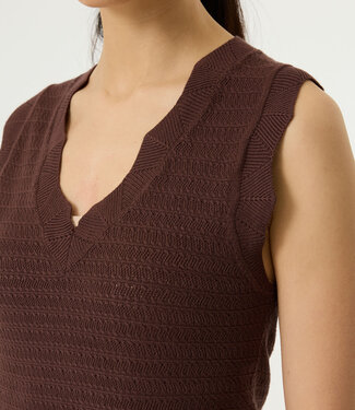 GARCIA Top GEHAAKT GARCIA DAMES EARTH BROWN