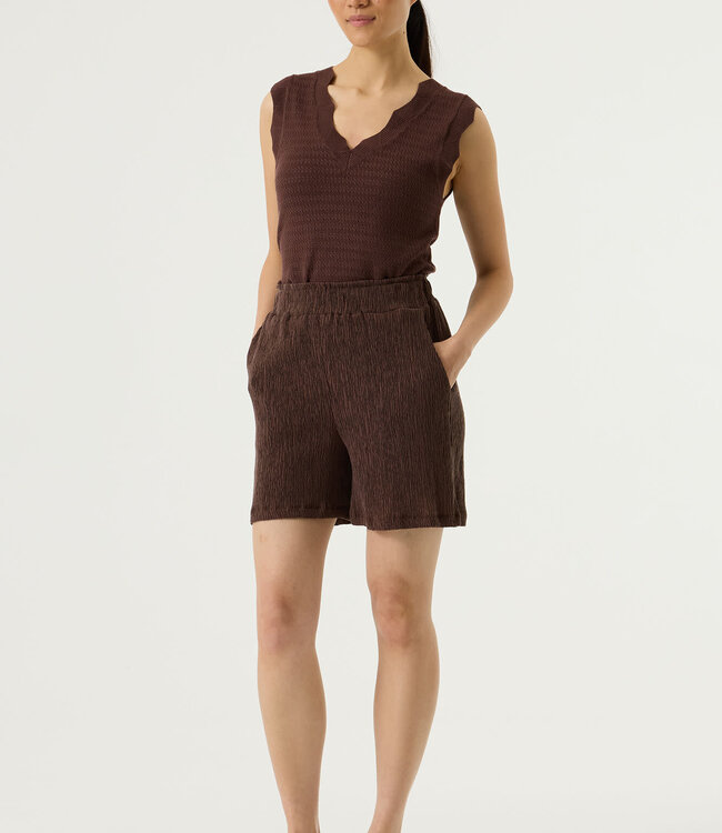 GARCIA Top GEHAAKT GARCIA DAMES EARTH BROWN