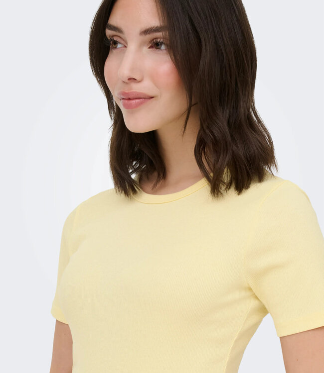 JDY T-Shirt LUCKY JDY PASTEL YELLOW