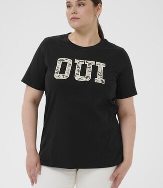 KAFFE CURVE T-Shirt LUCIE KAFFE CURVE BLACK 100121