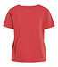 VILA T-Shirt LUXI GLITTER V-NECK VILA HIBISCUS