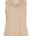 VILA Top LUXI GLITTER U-NECK VILA AMBER BIRCH