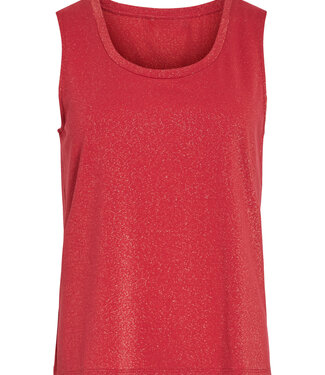 VILA Top LUXI GLITTER U-NECK VILA HIBISCUS