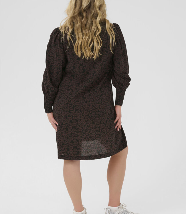 KAFFE CURVE Kleed BELLA SMOCK KAFFE CURVE FUDGE BLACK FLOW 107734