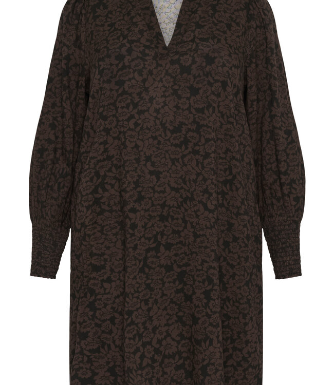 KAFFE CURVE Kleed BELLA SMOCK KAFFE CURVE FUDGE BLACK FLOW 107734