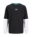 JACK & JONES KIDS T-Shirt TRIBECA lange mouw Jack & Jones BLACK VOLUME