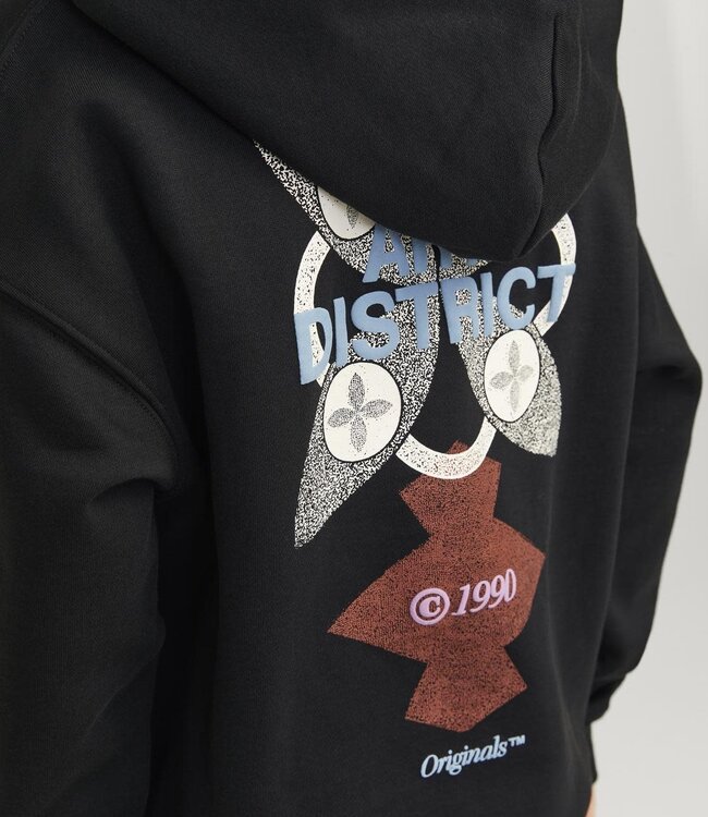 JACK & JONES KIDS Hoodie  ORNOHO BACK PRINT JACK & JONES BLACK