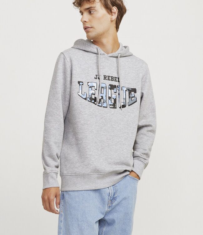 JJ REBEL Hoodie HAMILTON REBEL LIGHT GREY MELANGE