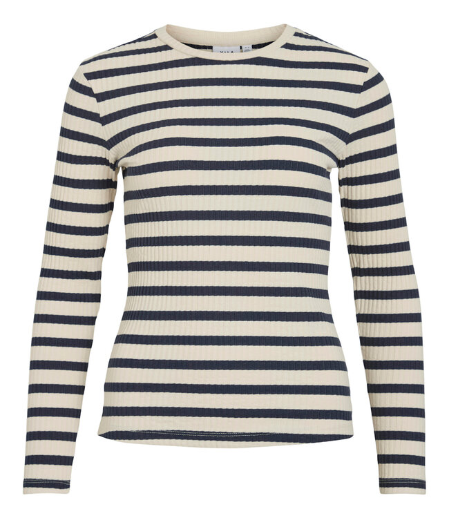 VILA T-Shirt AMELIE O-NECK VILA NAVY BLAZER