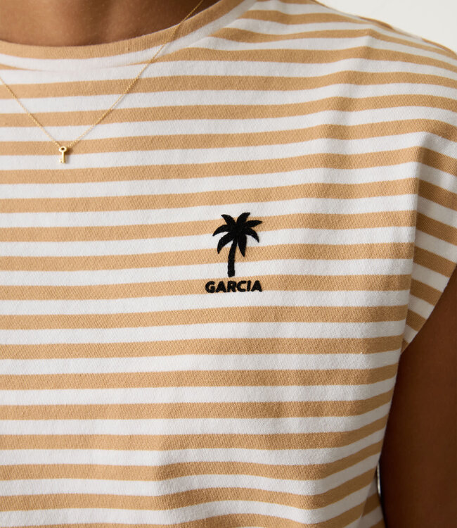 GARCIA Top STRIPE GARCIA TEENS GIRLS FRESH TAN