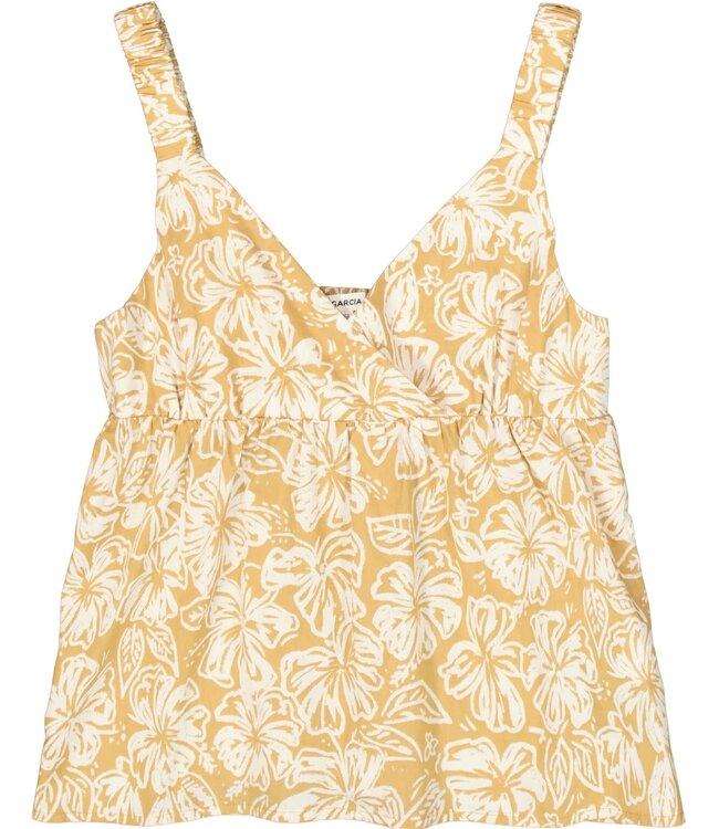 GARCIA Top SPAGHETTI BANDJE BLOEM GARCIA TEENS GIRLS FRESH TAN