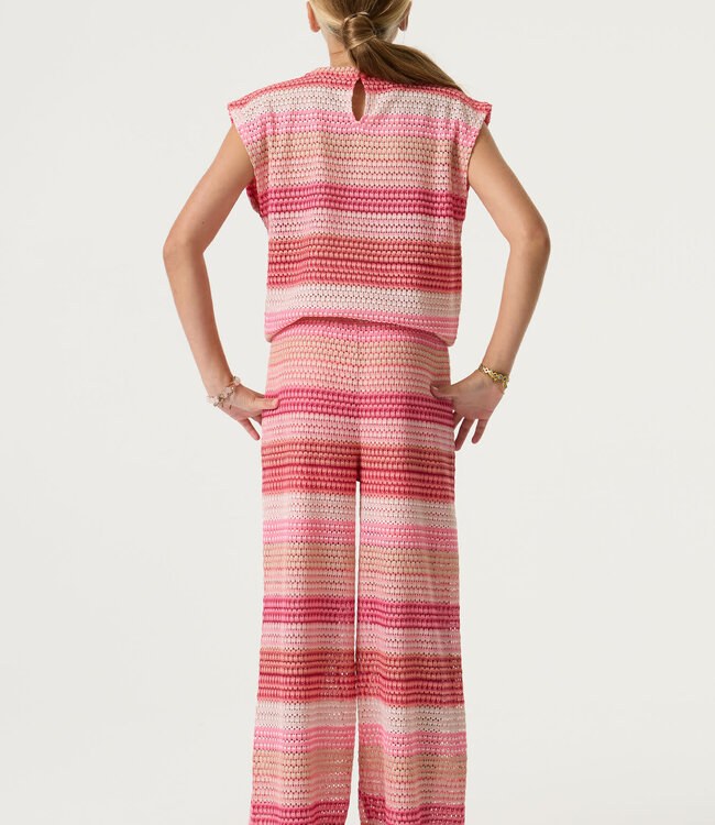 GARCIA T-Shirt STRIPE GEHAAKT GARCIA TEENS GIRLS CORAL
