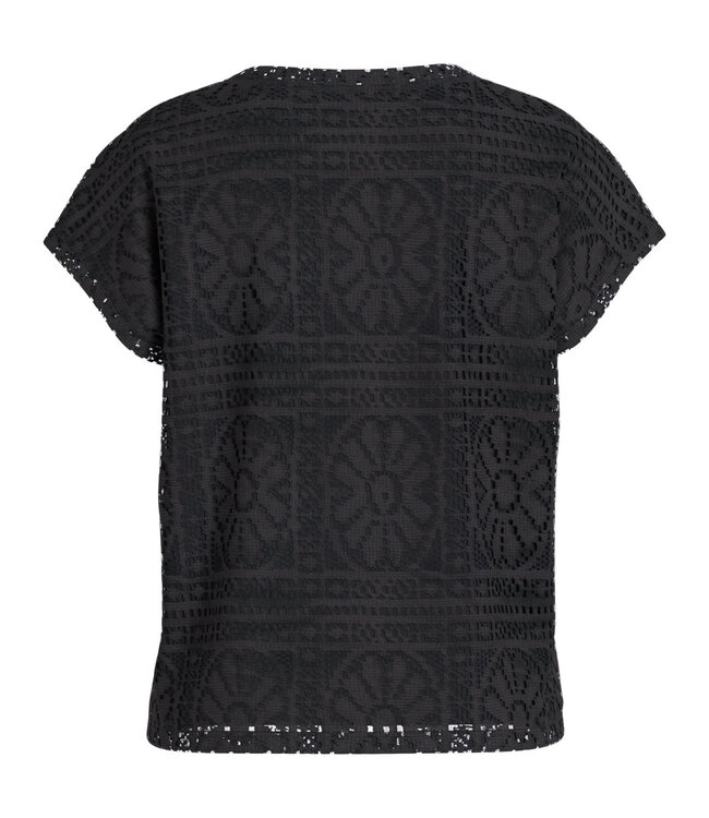 VILA Blouse MERINDA V-NECK VILA BLACK BEAUTY