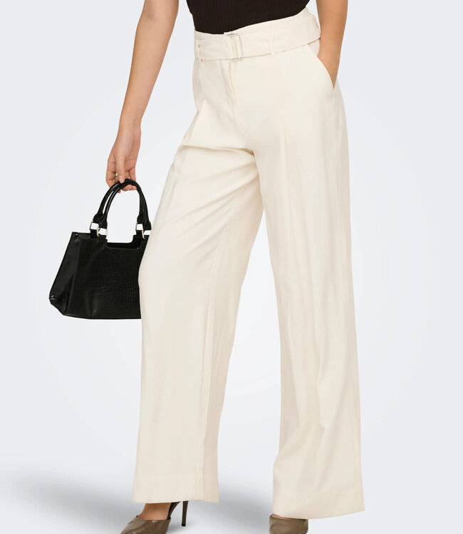 ONLY Broek TILA BELT WIDE ONLY CLOUD DANCER
